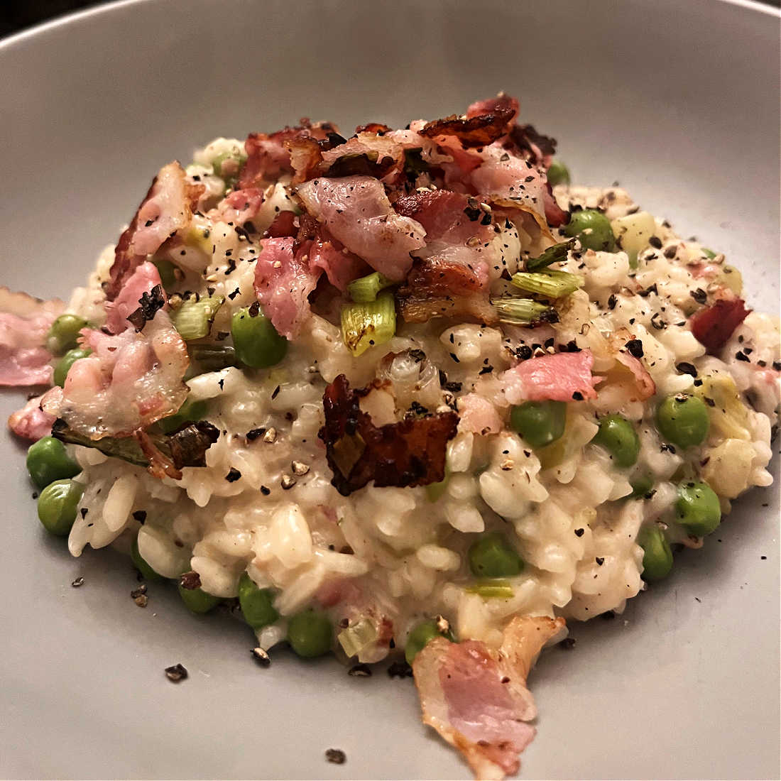 Schnebelhorn-pancetta-and-pea-risotto